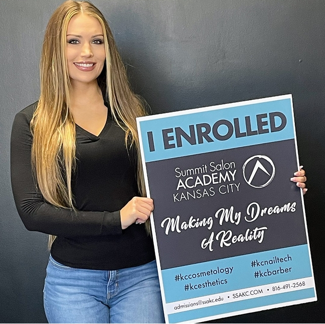 Students in a Summit Salon Academy Kansas City classroom