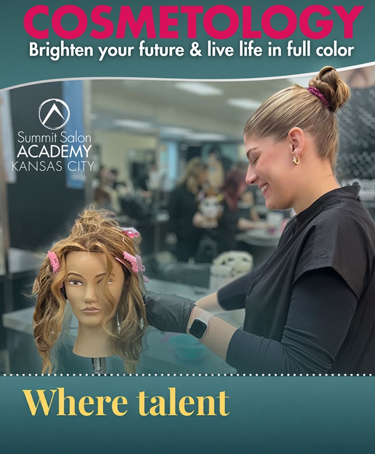 Prospective student touring Summit Salon Academy Kansas City