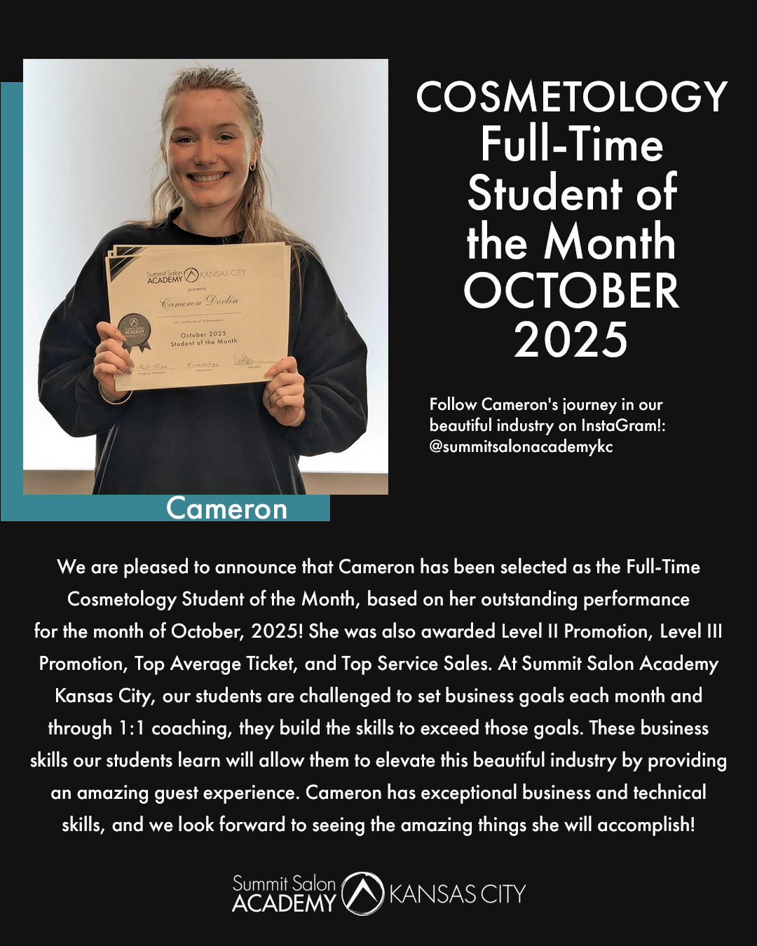October 2025 Featured Students